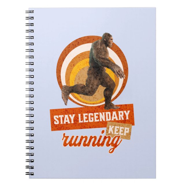 Funny Bigfoot Running Motivation Notebook (Front)