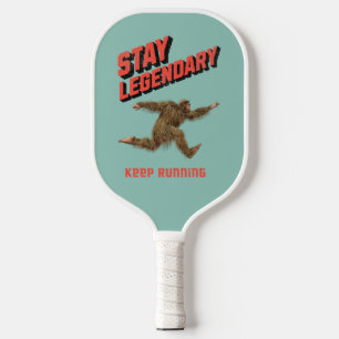 Funny Bigfoot Running Motivation Pickleball Paddle