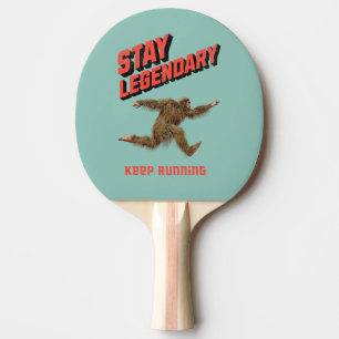Funny Bigfoot Running Motivation Ping Pong Paddle