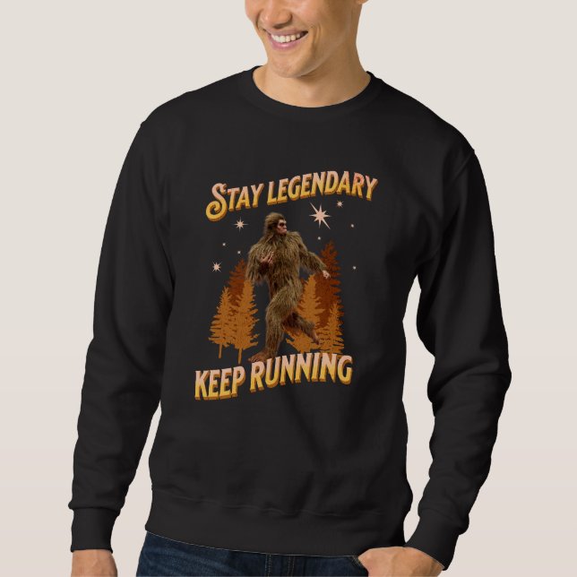 Funny Bigfoot Running Motivation Sweatshirt (Front)