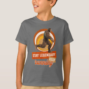 Funny Bigfoot Running Motivation T-Shirt