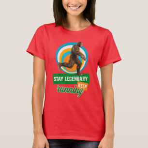 Funny Bigfoot Running Motivation T-Shirt