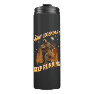 Funny Bigfoot Running Motivation Thermal Tumbler