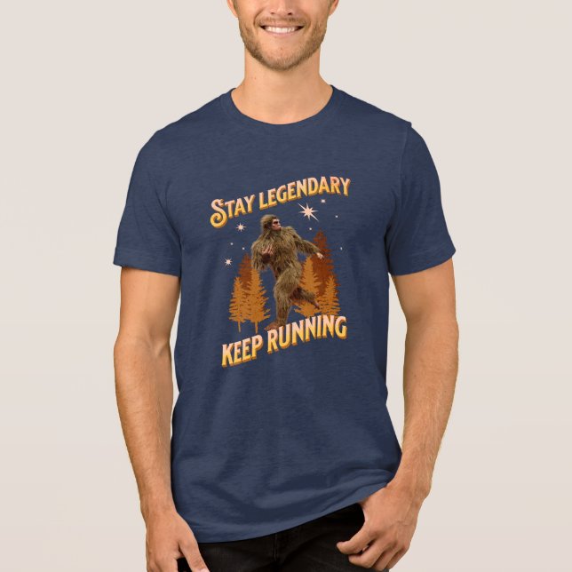 Funny Bigfoot Running Motivation Tri-Blend Shirt (Front)