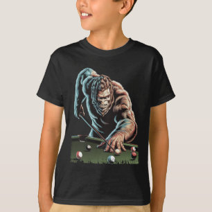 Funny Bigfoot Sasquatch Billiards Pool Player Men  T-Shirt