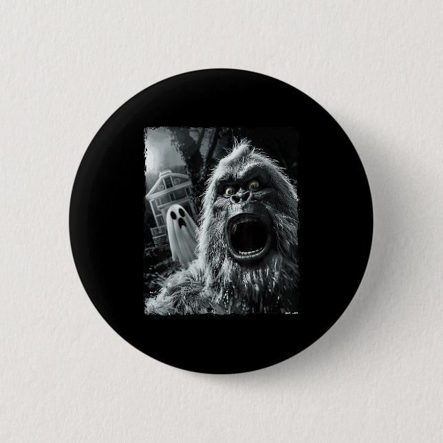 Funny Bigfoot Sasquatch Halloween  6 Cm Round Badge (Front)