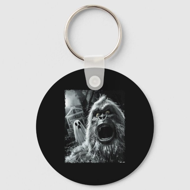 Funny Bigfoot Sasquatch Halloween  Key Ring (Front)