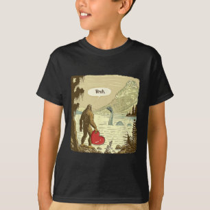 Funny Bigfoot Sasquatch Loch Ness Monster Funny He T-Shirt