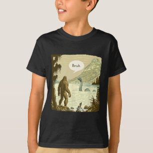 Funny Bigfoot Sasquatch Loch Ness Monster Introver T-Shirt