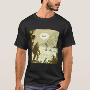 Funny Bigfoot Sasquatch Loch Ness Monster Introver T-Shirt