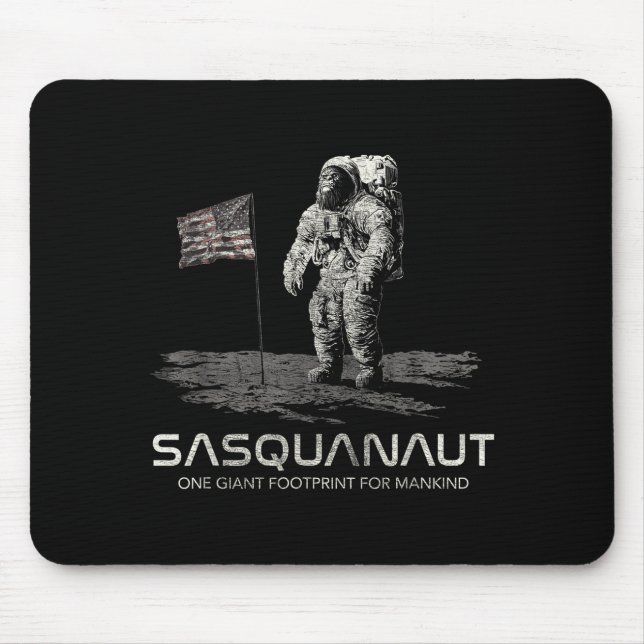 Funny Bigfoot Sasquatch Space Sasquanaut  Mouse Mat (Front)