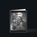 Funny Bigfoot Selfie With Snowman Gingerbread Chri Card<br><div class="desc">Funny Bigfoot Selfie With Snowman Gingerbread Christmas Mens</div>