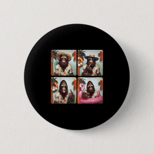 Funny Bigfoot Summer Vacation Photobooth Funny Sas 6 Cm Round Badge