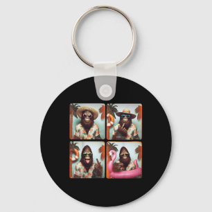 Funny Bigfoot Summer Vacation Photobooth Funny Sas Key Ring