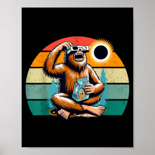 Funny Bigfoot Total Solar Eclipse 4 Poster
