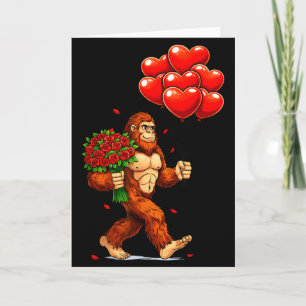 Funny Bigfoot Valentine Love Hearts Sasquatch Grap Card