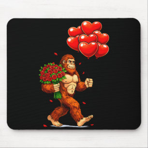 Funny Bigfoot Valentine Love Hearts Sasquatch Grap Mouse Mat