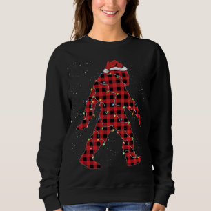 Funny Bigfoot Xmas Gift Santa Hat Bigfoot Pajama C Sweatshirt