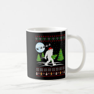 Funny Bigfoot Xmas Gift Santa Hat Ugly Bigfoot Chr Coffee Mug