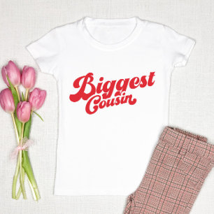 Funny Biggest Cousin   Red Matching Family Baby T-Shirt