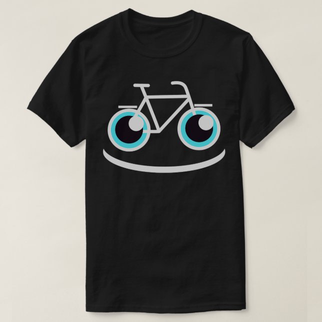 Funny Bike Smile Bicycle Cyclist  T-Shirt (Design Front)