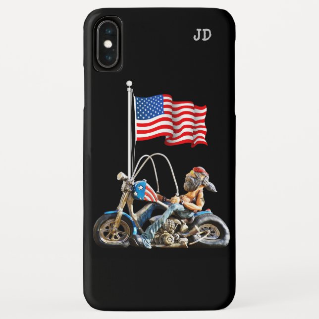 Funny Biker American Flag Case-Mate iPhone Case (Back)