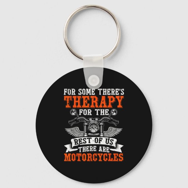 Funny Biker Art For Men Motorcycle Motorbike Rider Key Ring (Front)