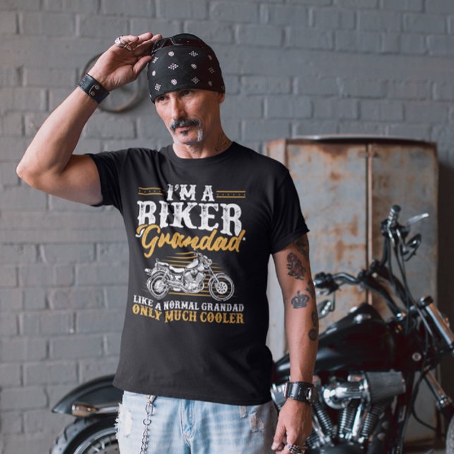 Funny Biker Grandad Saying Motorcycle Grandpa Gift T-Shirt (Creator Uploaded)