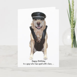Funny Biker Lab Card