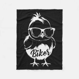 Funny Biker Motorcycle Chick Rider Motorbike Women Fleece Blanket