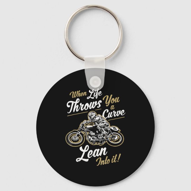 Funny Biker Quotes Sarcastic Motorcycle Rider Gift Key Ring (Front)
