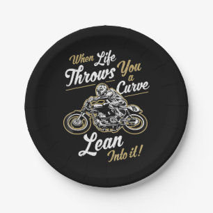Funny Biker Quotes Sarcastic Motorcycle Rider Gift Paper Plate