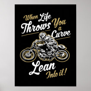 Funny Biker Quotes Sarcastic Motorcycle Rider Gift Poster