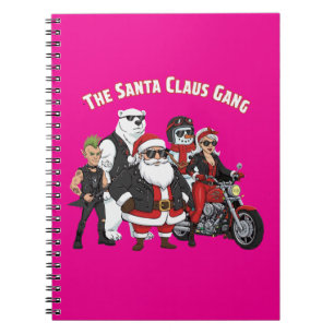 Funny Biker Santa Claus Gang Rock and Roll Notebook
