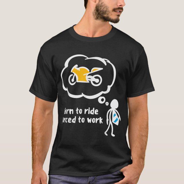 Funny Biker Saying Ride Bike Saying Motorbike Moto T-Shirt (Front)