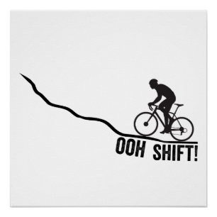 Funny Biker Using Shifters Poster