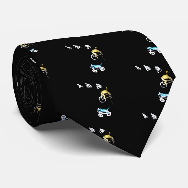 Funny Bikers, Dogs on Bikes! Tie (Rolled)