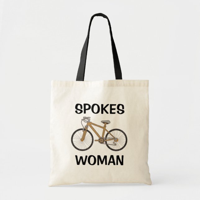 Funny Biking Mum Spokes Woman Tote Bag (Front)