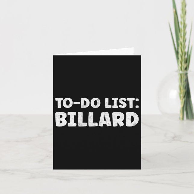 Funny Billard Lover Quotes Indoor Pool &amp; Billi Card (Front)