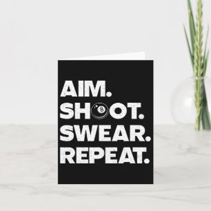 Funny Billiard Art For Men Women Billiard Player P Card