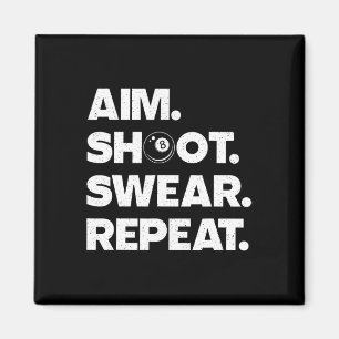 Funny Billiard Art For Men Women Billiard Player P Magnet