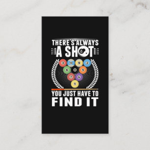 Funny Billiard Joke Cue Snooker Pool Player Business Card