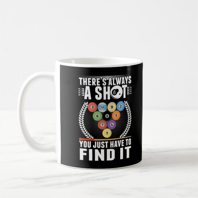 Funny Billiard Joke Cue Snooker Pool Player Coffee Mug (Left)