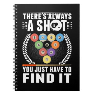 Funny Billiard Joke Cue Snooker Pool Player Notebook