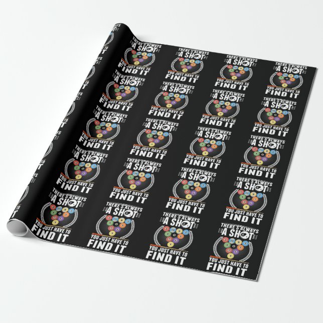 Funny Billiard Joke Cue Snooker Pool Player Wrapping Paper (Unrolled)