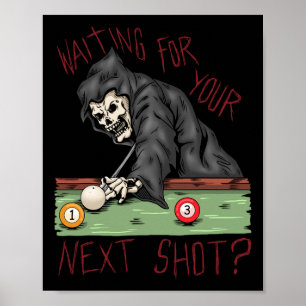 Funny Billiard Pool Player Billiards Poster