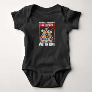 Funny Billiard Strategy Cue Snooker Pool Player Baby Bodysuit