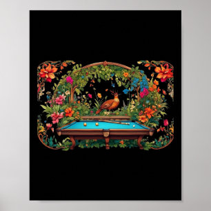 Funny Billiards Art Billiards Playing Pool Players Poster