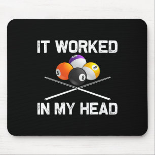 Funny Billiards Art For Men Women Billiard Lover P Mouse Mat