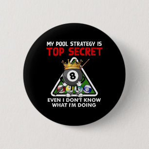 Funny Billiards Art For Men Women Billiards Pool P 6 Cm Round Badge